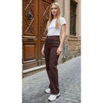 geenz manifacture Kahverengi 90's Likralı Süper Yüksek Bel Wide Leg Salaş Jeans Palazzo Pantolon