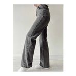 geenz manifacture Santaclara 90's Kar Yıkama Kar Gri Likralı Süper Yüksek Bel Wide Leg Salaş Jeans Palazzo Pantolon