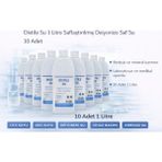 Gees Global Distile Su 1 Litre Saflaştırılmış Deiyonize Saf Su 10 Adet - Renkli - Standart