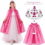 Gees Global Masal Prensesi Pembe Pelerin ve Taç Seti (85 Cm)