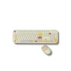 Geezer Kablosuz Klavye Ve Mouse Set 100 Tuşlu Retro Ve Şık Daktilo Renkli Tuş Tarzı Türkçe Q Klayve