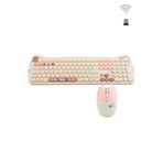 Geezer Kitty Plus Kablosuz Sessiz Klavye Mouse Seti Bej SMK-672