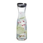 GEFU Smartline borosilikat cam sürahi kapaklı, 1 litre, cam sürahi, su, cam sürahi, buzlu çay, meyve suyu, şarap, kokteyller