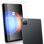Gelaasso Xiaomi Pad 6S Pro ile uyumlu 2 + 2 adet koruyucu folyo, zırhlı koruyucu cam ve Xiaomi Pad 6S Pro kamera koruması, 9H sertlikte folyo, HD ekran koruması, ultra şeffaf zırhlı folyo, Xiaomi Pad