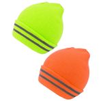 Gelante Erkekler ve Kadınlar için Yüksek Görünürlüklü Yansıtıcı Güvenlik Örgü Bere - Açık Hava Etkinlikleri için Sıcak Kış Şapkaları., 2pk Neon Sarı ve Turuncu, Tek Beden