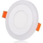 Geldi 2 Adet Çift Renkli Hero LED Panel 3+3 Watt Dış Çapı 10 cm Mavi-Beyaz Iki Renkli Tavan Spot Lambası
