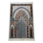 Geleneksel Desenli Hediyelik Halı Tipi Dokuma Seccade Siyah