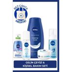 Gelin Çeyiz Seti, Duş Jeli 500ml, Yüz Yıkama Köpüğü, Pump Deodorant,göz Makyaj Temizleyici, Kr