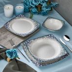 Gelincik 5605 Kahramanlar Blue Kare 24 Parça Yemek Takımı