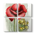 Gelincik Tasarım Tablosu 83 x 83-4 Parçalı