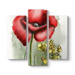 Gelincik Tasarım Tablosu 96 x 90-3 Parçalı