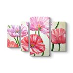 Gelincikler Reprodüksiyon Tablosu 119 x 80-4 Parçalı