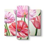 Gelincikler Reprodüksiyon Tablosu 96 x 90-3 Parçalı