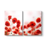 Gelincikler Tablosu 103 x 70-2 Parçalı