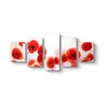 Gelincikler Tablosu 127 x 56-5 Parçalı