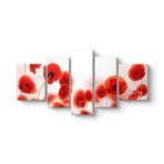 Gelincikler Tablosu 182 x 90-5 Parçalı