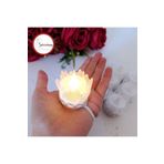 Gelincimherşey Beyaz Fırfırlı 10’lu Led Işıklı Lastikli Pilli El Mumu
