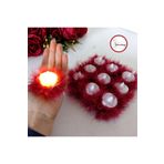 Gelincimherşey Bordo Tüylü 10'lu Led Işıklı Lastikli Pilli El Mumu