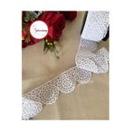 Gelincimherşey Yuvarlak Beyaz Dantel Güpür 5.5 cm 4.5 Metre