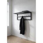 Gelişim Metal Dekoratif Demir Raflı Duvar Askısı - Metal Askılık - Elbise Askısı - Modern Design - Antrasit