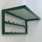 Gelişim Metal Dekoratif Demir Raflı Duvar Askısı - Metal Askılık - Elbise Askısı - Modern Design - Yeşil