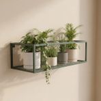 Gelişim Metal Flora -Modern Saksılık Kitaplık Dekoratif Çiçeklik - Yeşil