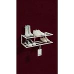 Gelişim Metal TRUSS - Modern 2 Katlı Açık Ayakkabı Rafı -Çok Amaçlı Duvara Monte Raf - Beyaz