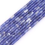 GEM-Inside 2x4 mm Küçük Tüp Sütun Ara Parça Taş Gevşek Boncuklar Kolye Bilezik Küpe Yapımı için 15 inç (Mavi Sodalit)