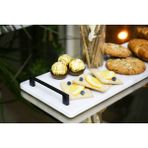Gemboss Mermer Sunumluk Tepsi 40X15 cm Uzun Sunumluk Peynir Tabağı - 1 Adet