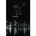 Gemini Constellation Journal Notebook – Cityscape at Night: 6"x9" Paperback College Ruled Composition Notebook, 120 lined pages, May and June Birthday Gift (May 21 - June 20)