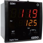 Gemo DZ961-230VAC ,96X96MM 110V..220VAC KONTAK-1A1K Reset Girişli Zaman Röle - 0 - Siyah