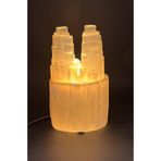 gemsartdeco SELENİT DOĞALTAŞ TWİN TOWER LAMBA 20 CM