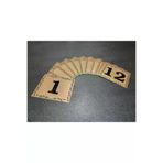 gen gen10x12 1-12 Kapı Numarası 10X12 Cm Yapışkanlı No 1 Den 12 E Metalik Altınsarı - Kapı