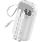 Genax 13.000 Mah 45W Hızlı Şarj Kendinden Kablolu Powerbank - Beyaz