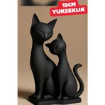 Genç 3D Kedi Heykeli – Dekoratif Ev Ve Ofis Süsü