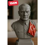 Genç 3D Mustafa Kemal Atatürk Büstü | Dekoratif Atatürk Heykeli | Masa, Raf Ve Ofis Süsü
