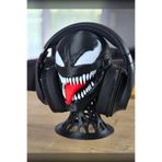 Genç 3D Venom Kulaklık Standı 3D Baskı Kulaklık Tutucu Masaüstü Organizer Oyuncu ve Marvel Hayranı Aksesuarı