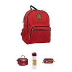 GENC DIJITAL BASKI Harry Potter Sırt Çantası, 4 Parça Set, Kırmızı
