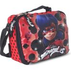 GENC DIJITAL BASKI Miraculous Ladybug And Cat Noir Beslenme Çantası - Kırmızı