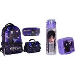 GENC DIJITAL BASKI Wednesday Okul Çantası Nightshades & Ravens ( 5 Parça Set)