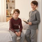 Genç Erkek Pamuklu 2 Adet 2'li Pijama Takımı AL001 V2, AL003 V1 BB2457