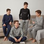 Genç Erkek Pamuklu 4 Adet 2'li Pijama Takımı BB2491