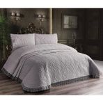 Genç Ev Home Güpürlü Yatak Örtüsü Seti Yatak Örtüsü 260 x 240 cm - Gri