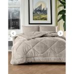 Genç Ev Home Welsoft Silikon Yorgan Çift Kişilik (Atık Malzeme Içermez) Yumuşak Bir Dokunuş / Kışlık - Yazlık ve Yatak Örtüsü Bir Arada - 195 x 215 cm - 256 Kahve