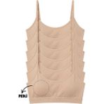Genç Kız Pamuklu Ip Askılı Çıkarılabilir Pedli Yarım Atlet Alıştırma Sütyeni 6'lı Paket Ten - 15 - 16 Yaş