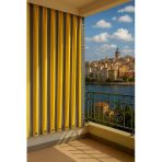 Gencer Home Balkon Perdesi Kuş Gözü Ölçü Seçenekli Gri Sarı
