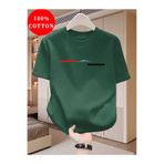 gencerco Bay/ Whatever Baskılı Basic Regular T-shirt Nefti Yeşil