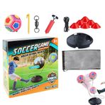 Gençler İçin Futbol Antrenman Ekipmanları | Futbol Eğitim Malzemeleri - Lastikli Geri Dönen Taşınabilir Top Ve Çantası İle Ebeveyn Çocuk Etkileşimi Bireysel Çalışma