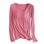 Gençler uzun kollu pijama Bralettes pijama gece önlük kadınlar için Crewneck Rayon sıcak kış sonbahar pijama 2025, R-364 Kırmızı, L