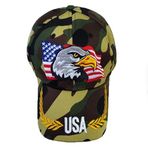 Gençlik ve Erkek Kartal Amerikan Bayrağı ABD Pentagram İşlemeli Beyzbol Şapkası Ördek Kap Güneş şapkası Temalı Gün Aksesuarları, Kartal Usa Kamuflaj, Tek Beden
